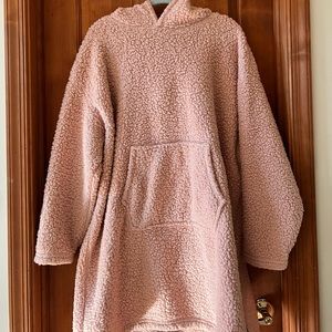 Sherpa Hooded dress, PINK
